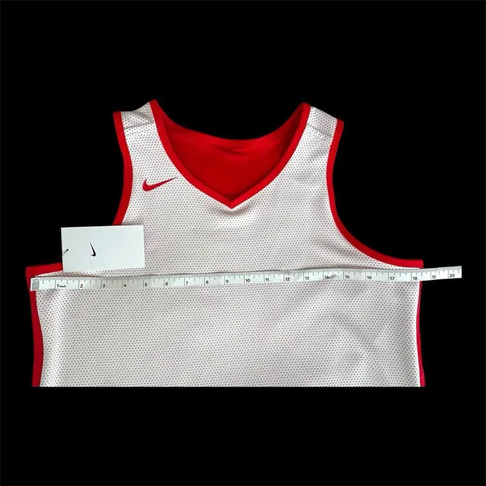 NWT Nike Kids XL Reversible Basketball Jersey Red/White Mesh CQ4370-658
